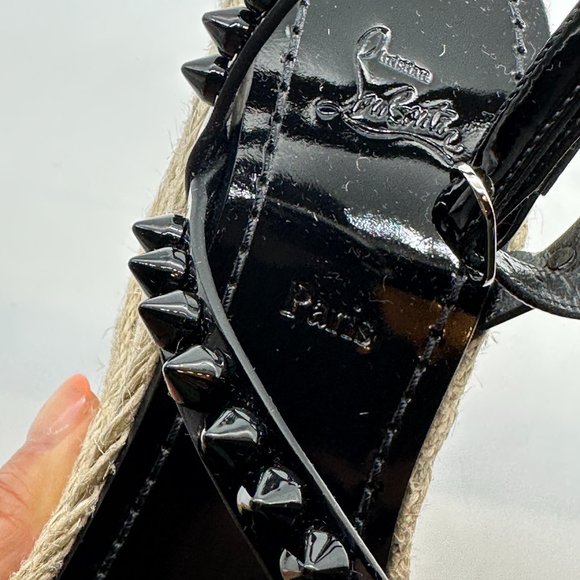 Christian Louboutin Black Studded Platform Sandals - Picture 13 of 16